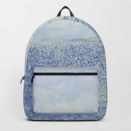 Sparkling Subdued Coastal Moment2 Watercolor Backpack | Watercolor, Islands, Zenmeditations, Seasky, Coastal, Reflections, Painting, Ultramarineblue, Sparklingwater 
