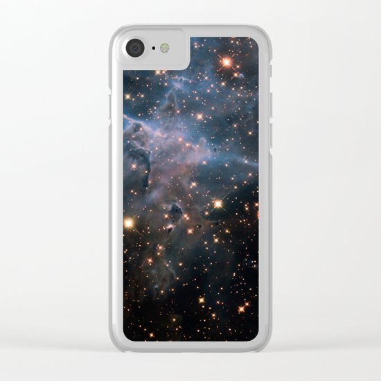 Mystic Mountain Nebula Clear iPhone Case