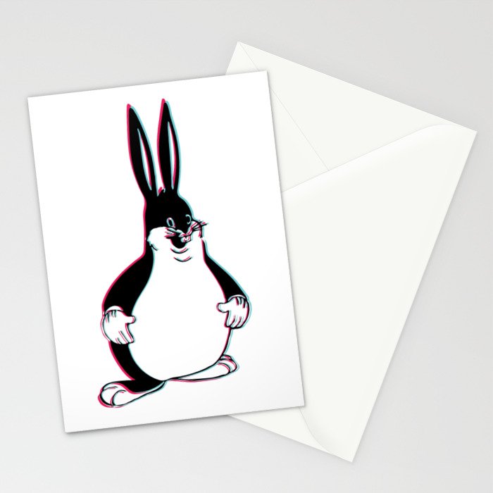 Big Chungus Neon Stationery Cards By Matteusmag Society6