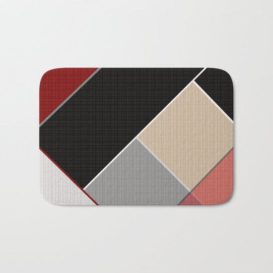 Brown grey abstract pattern . Bath Mat