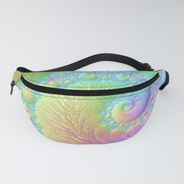 Reef Coral Abstract Colorful Spiral Swirl Pattern Fractal Fine Art Fanny Pack