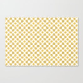 Yellow and White Square Checkerboard Pattern Pairs DE 2022 Popular Color Candelabra DE5431 Canvas Print
