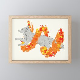 Frolicking Fox Framed Mini Art Print