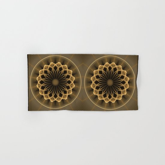 Trendy graphic flower mandala Hand & Bath Towel