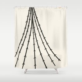 Abstract tree moon Shower Curtain