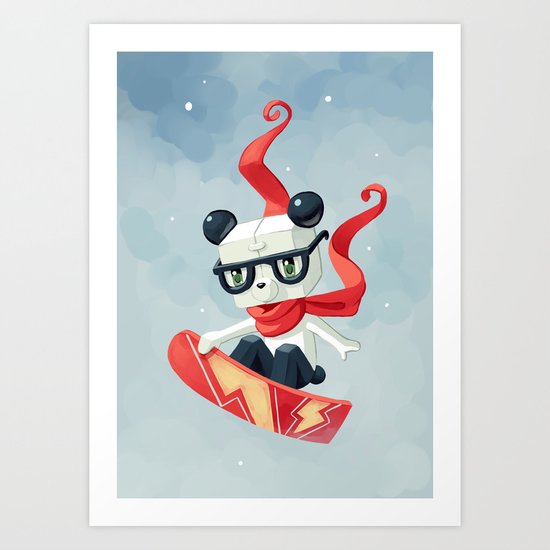 Snowboarding Art Print