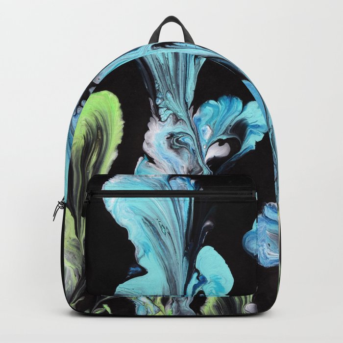 Blue Iris Flowers Backpack