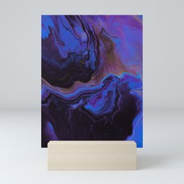 Golden Purple Blue Galaxy Mini Art Print