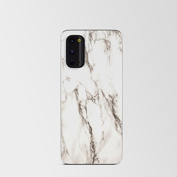 Brown Veined Marble Android Card Case