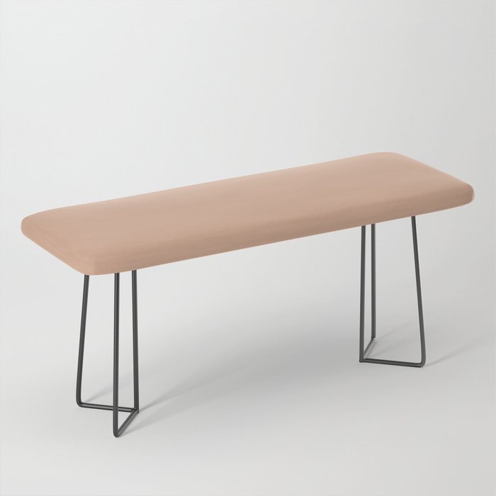 Pale Pink Solid Color Hue Shade - Patternless Bench