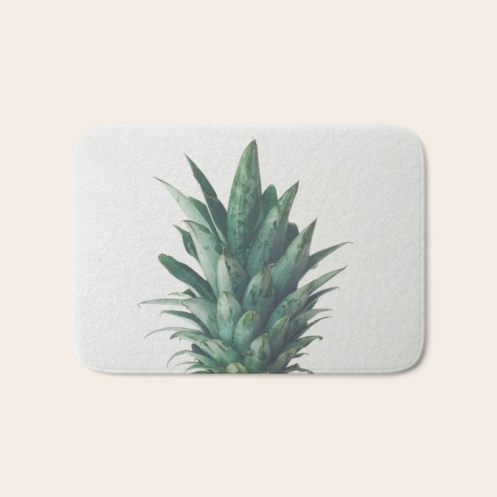 Pineapple Top Bath Mat by Cassia Beck Society6