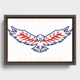 4th of July Independence Day American Framed Canvas