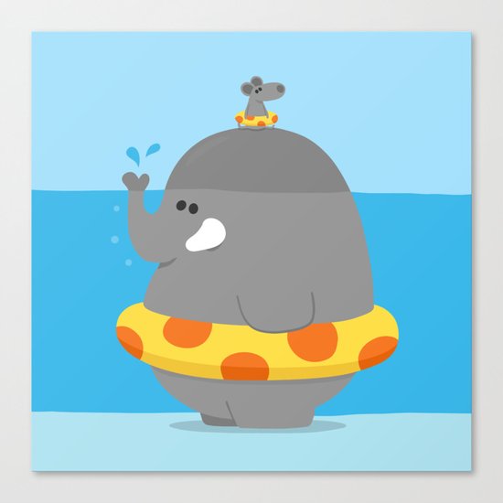 Swimming Canvas Print