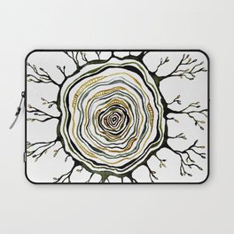 Watercolor Tree Ring Roots Laptop Sleeve