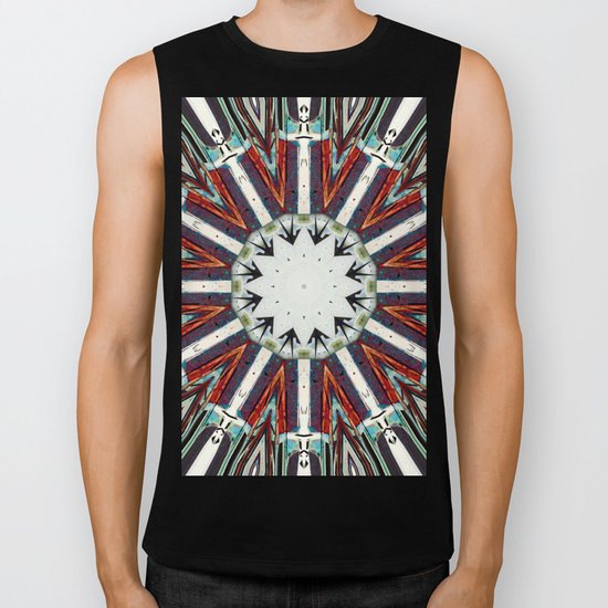 Earth Tones Abstract Biker Tank