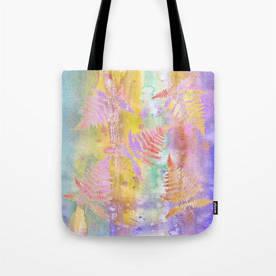 Colorful Fern Leaves W Tote Bag
