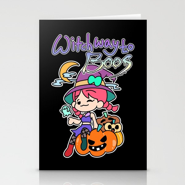 Witch way to boos Stationery Cards