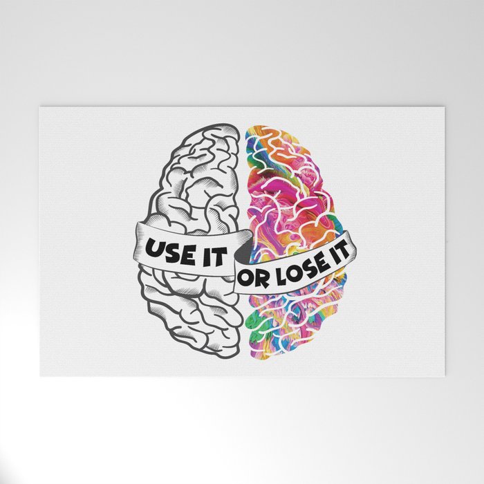 Use It Or Lose It - Analytic Creative Brain Left Right Welcome Mat