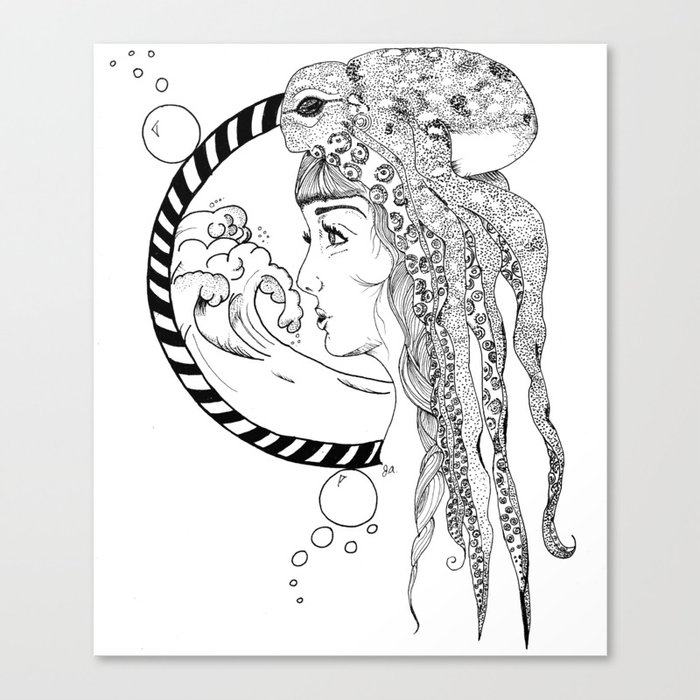Octopus Woman Canvas Print