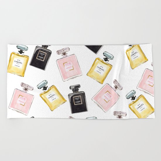 Parfum Pattern Beach Towel