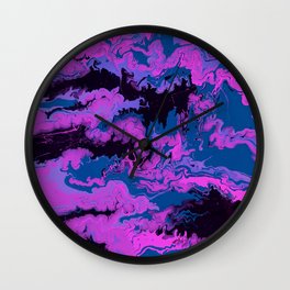 Stormy Pink Wall Clock