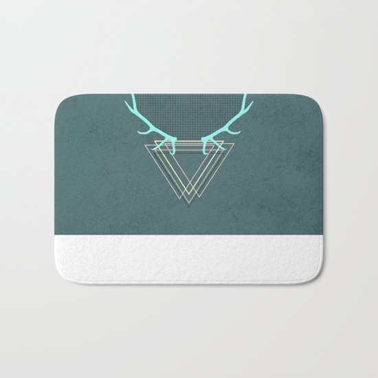 minimalistic deer Bath Mat