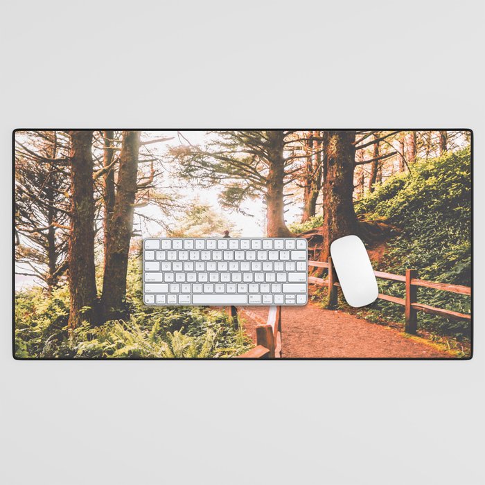 Man in the Forest | PNW Travel Photo Desk Mat