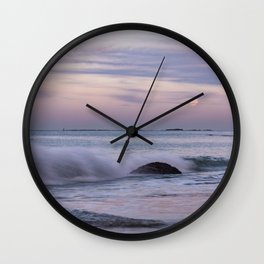Pastel Ocean Moonrise Wall Clock
