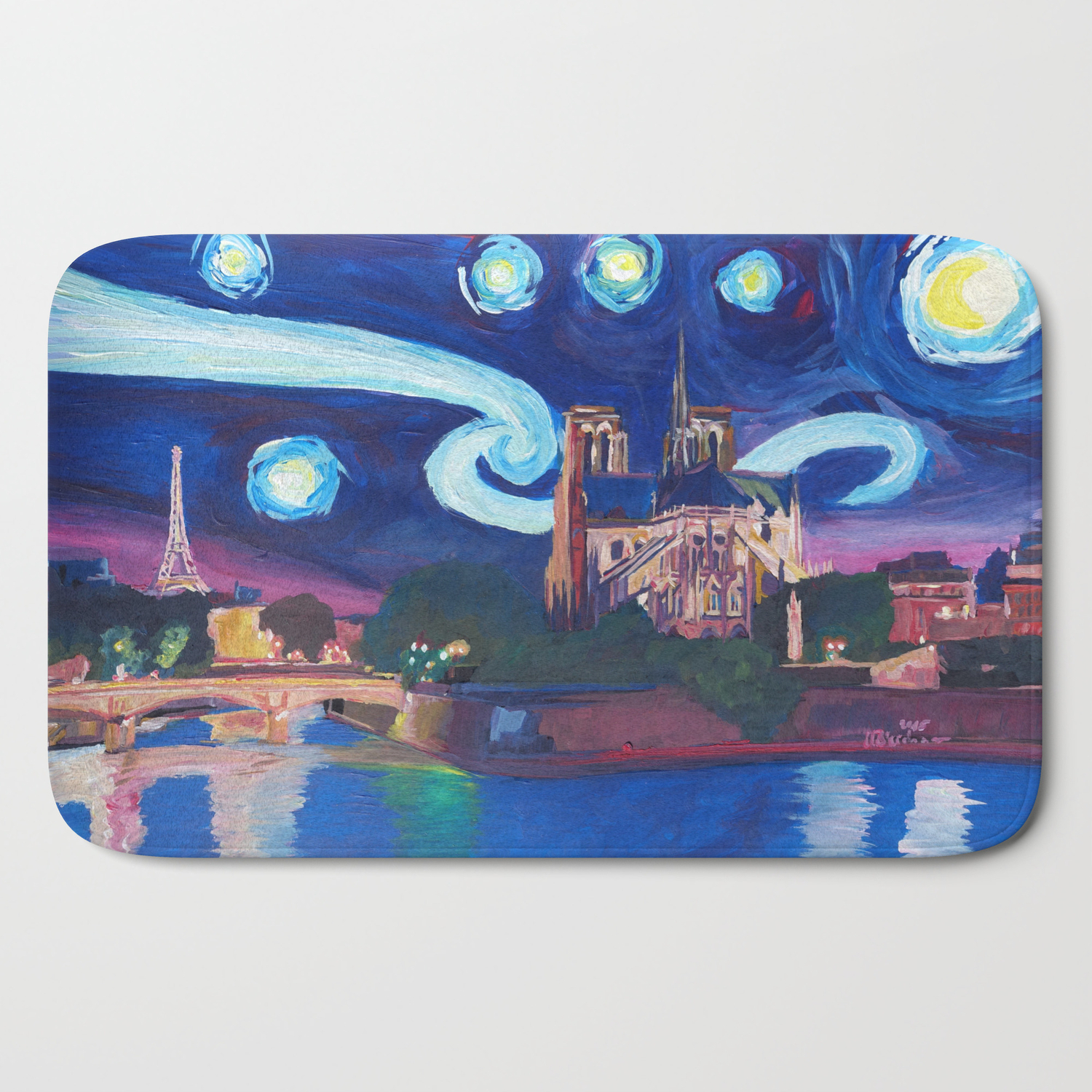 Starry Night In Paris Van Gogh Inspirations With Eiffel Tower