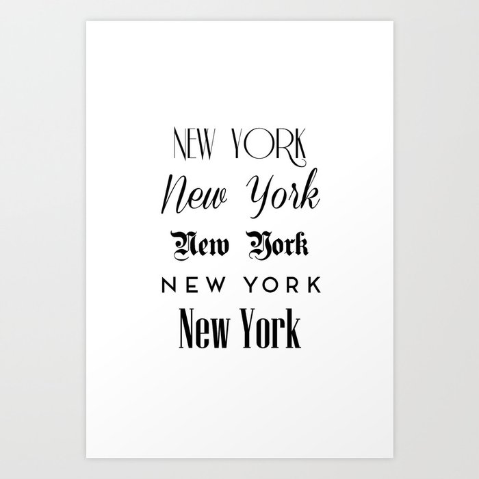 New York City Quote Sign, Digital Download, Calligraphy Text Art, World City Typography Print Art Print