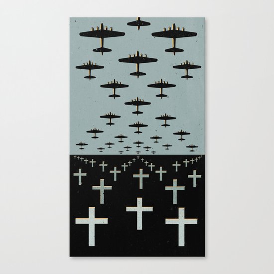 Cross and Bombs Canvas Print