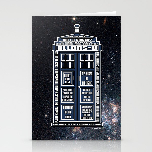 Doctor Who - Tardis Typography Stationery Cards