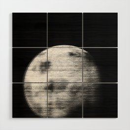 Grey Moon Wood Wall Art