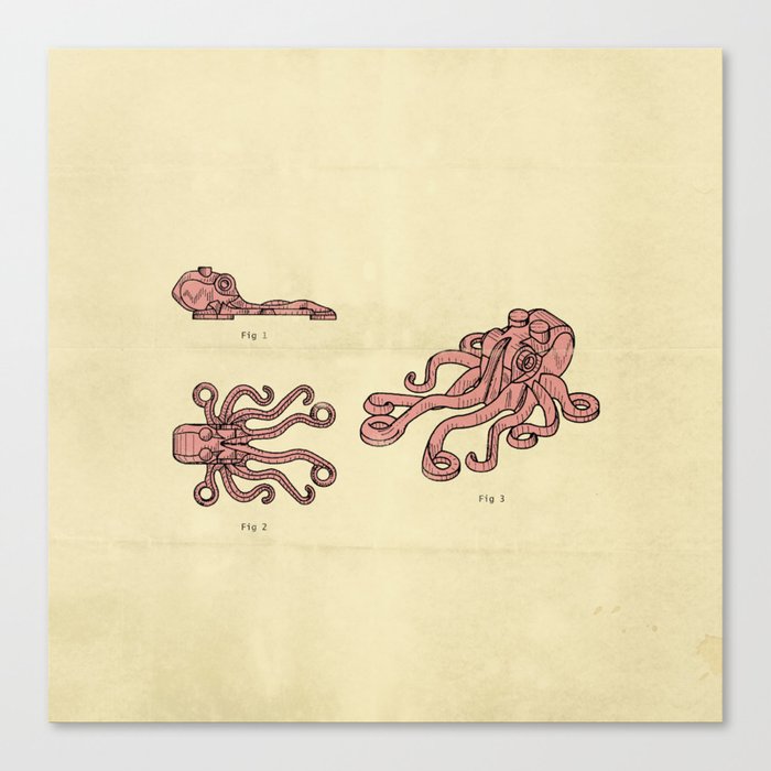 Lego Octopus Canvas Print