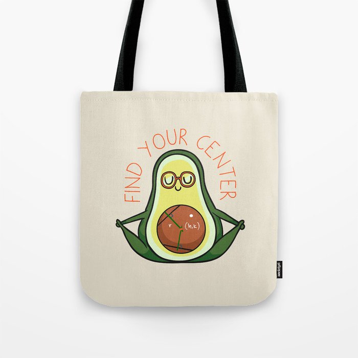 Find Your Center Avocado Yoga Tote Bag