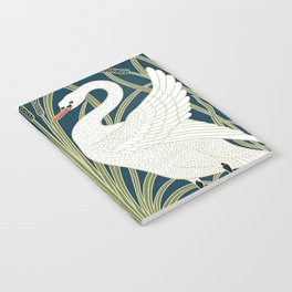 Swan Rush and Iris by Walter Crane Notebook