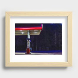 Gas station Recessed Framed Print