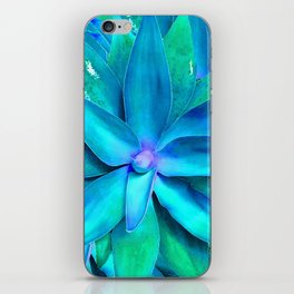 Blue Agave - Colorful Succulent Plant Art iPhone Skin