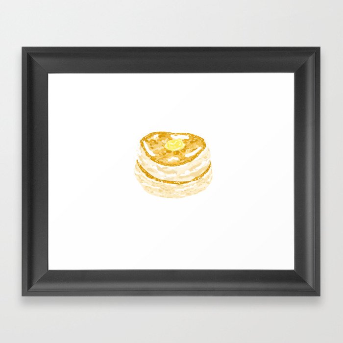 Pancake drawing Framed Art Print