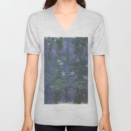 Claude Monet - Blue Water Lilies.jpg Unisex V-Neck
