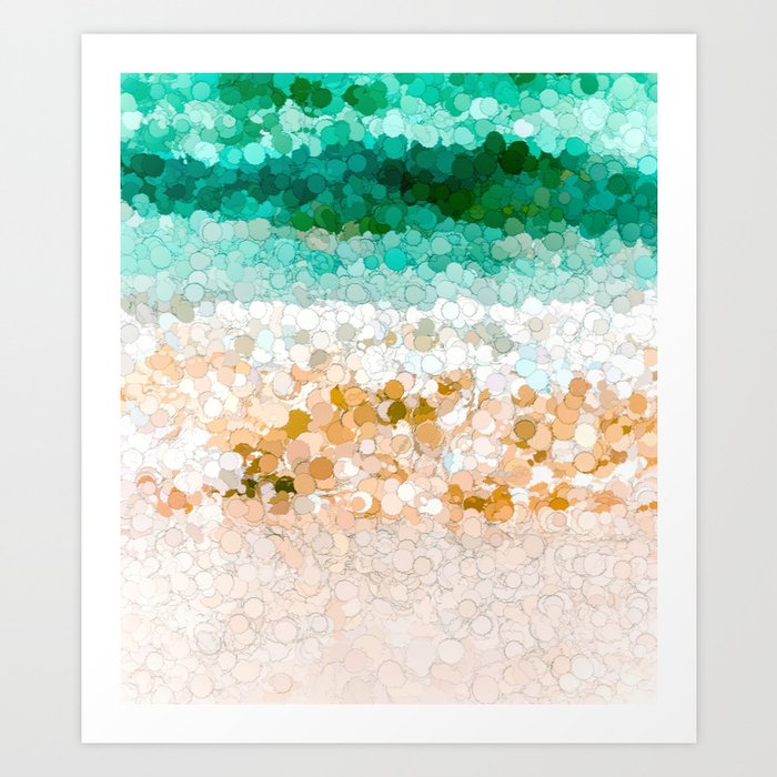 On the beach abstract painting Art Print