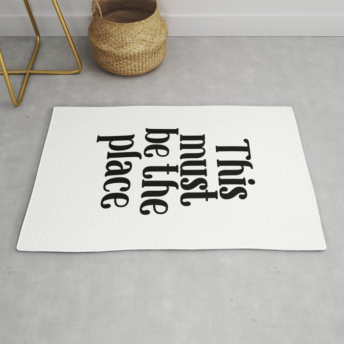 This Must Be The Place, Black and White Rug