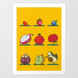 Super Fruits Yoga Art Print