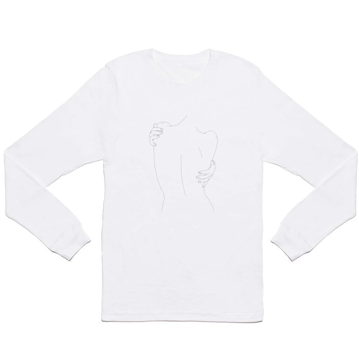 Nude womans back line drawing - Fay Long Sleeve T Shirt