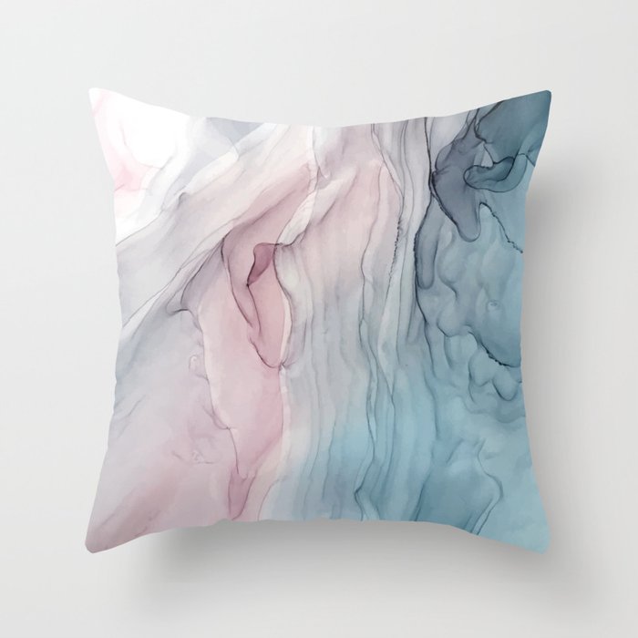 Blush and hot sale blue pillows