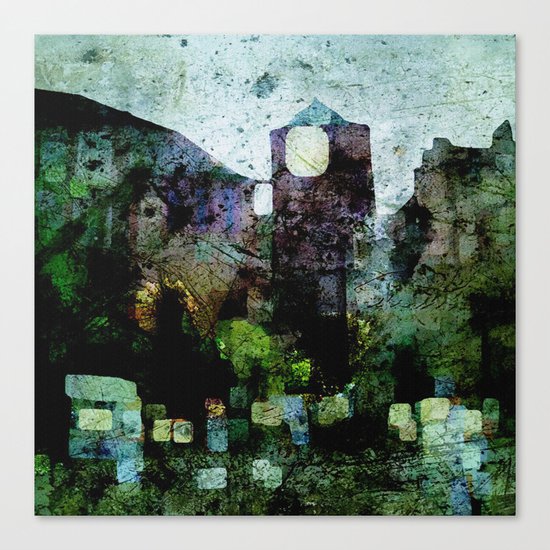 In the Castle Courtyard Canvas Print