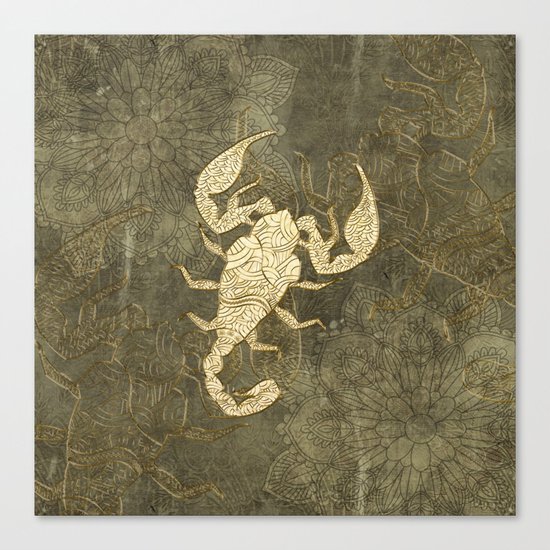 Beautiful scorpion mandala Canvas Print
