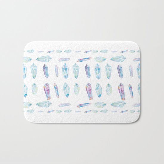 Watercolor Gemstones Bath Mat