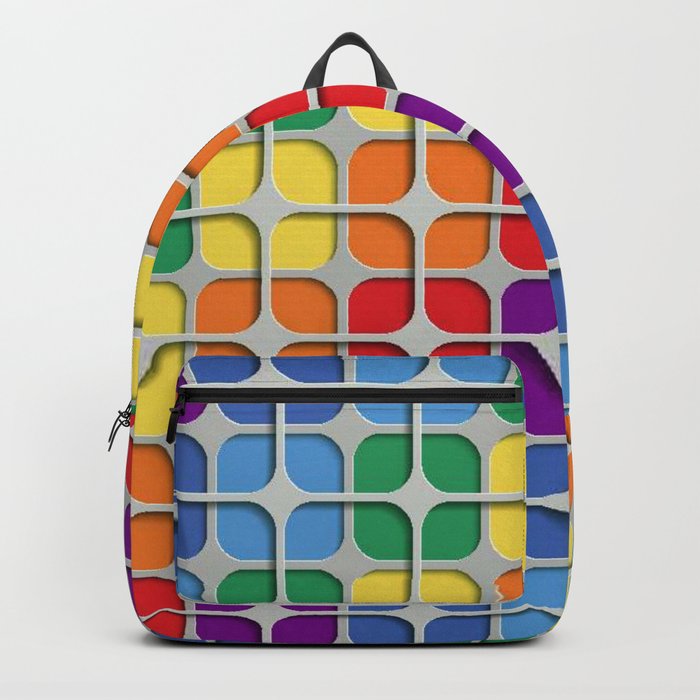 Trendy Rainbow Pattern Backpack