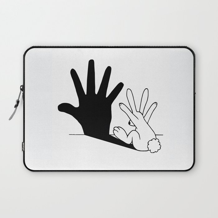 Rabbit Hand Shadow Laptop Sleeve